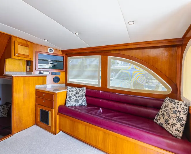  Yacht Photos Pics Luxurious 2013 Custom Express yacht interior with plush seating and elegant wood finishes.