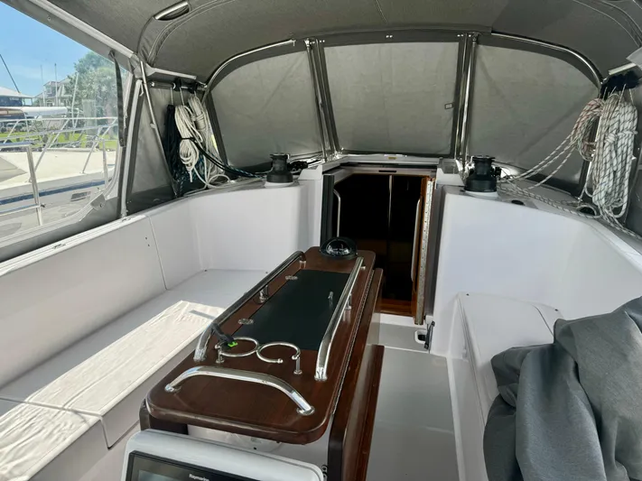 Amelie Yacht Photos Pics Teak Cockpit Table