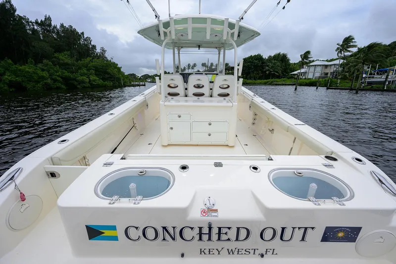 Conched Out Yacht Photos Pics 2020 Cobia 350 CC boat named "Conched Out" docked in Key West, Florida.