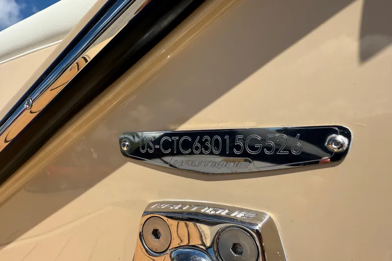  Yacht Photos Pics 2026 Nautique Super Air Nautique S23 hull identification number plate.