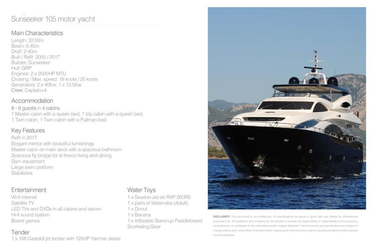 2005 Sunseeker 104 