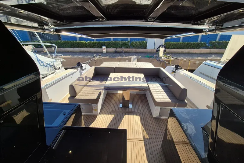  Yacht Photos Pics Luxurious 2022 Pardo Yachts 50 interior with elegant seating and modern design.