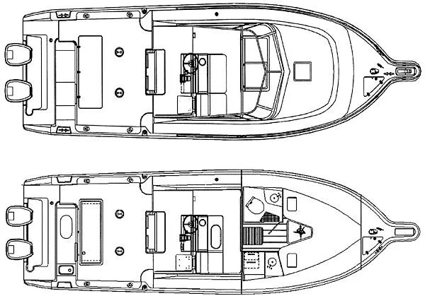  Yacht Photos Pics Manufacturer Provided Image: 3070 - deck plan/cabin