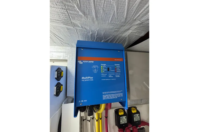 Cellibrate Yacht Photos Pics Victron Energy MultiPlus inverter charger in 2020 Sabre 45 Salon Express yacht.