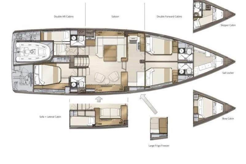Euphoria Yacht Photos Pics 2021 Jeanneau 60 Layout