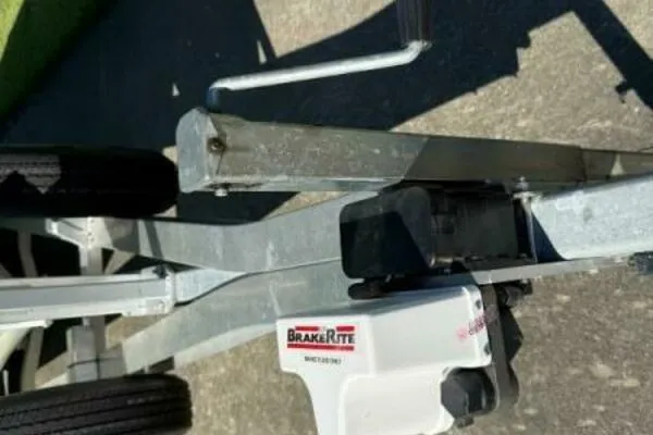 Wicked Tuna Yacht Photos Pics Trailer hitch with BrakeRite system on Custom Vernese V23, 2021 model.
