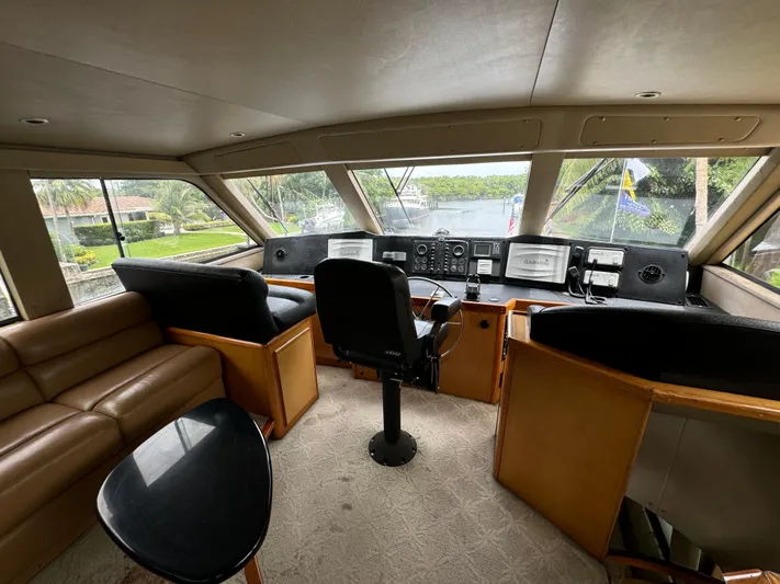 Whiskey Business Yacht Photos Pics Enclosed Flybridge with Internal stairs