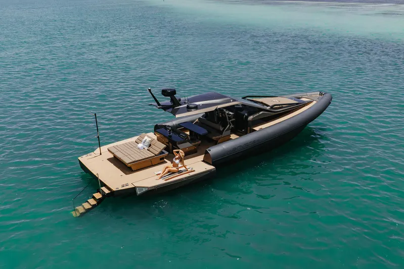 Anvera 48 Yacht Photos Pics Luxury Anvera 48 yacht, 2025 model, cruising in clear turquoise waters.