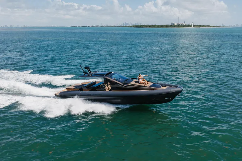 Anvera 48 Yacht Photos Pics 2025 Anvera 48 yacht cruising on open water under a clear sky.