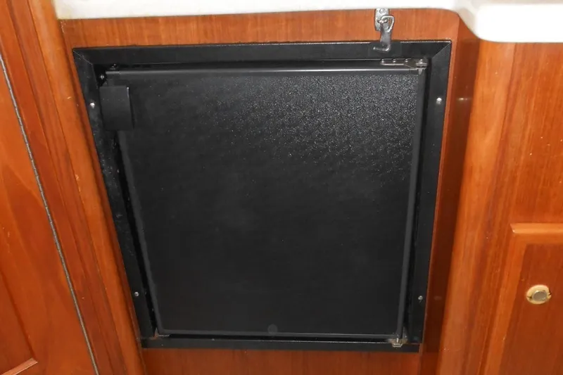 Beer Money Yacht Photos Pics Black panel door on 2004 Topaz 32 Express boat interior.