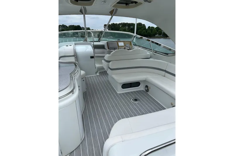  Yacht Photos Pics 2008 Formula 400 Super Sport yacht interior with sleek seating and modern dashboard.