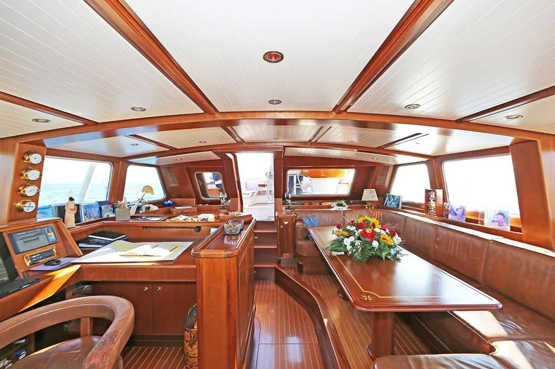 Alme Sol Yacht Photos Pics Deck saloon looking aft