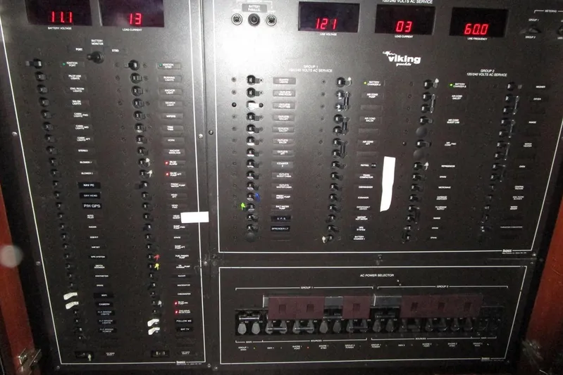 Lucky Stars Yacht Photos Pics Pilothouse electrical panel