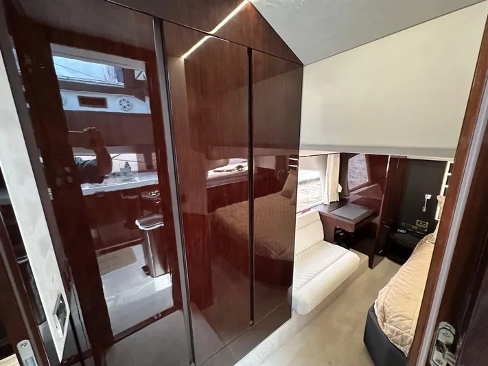 Stelyn Time Yacht Photos Pics Luxurious interior of 2021 Galeon 425HTS yacht with sleek wood finishes and modern design.