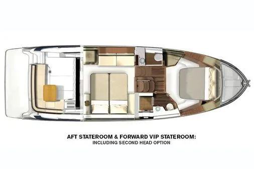 2018 Regal 42 Grand Coupe Yacht Photos Pics Floor plan of 2017 Regal 42 Grande Coupe yacht with aft and forward VIP staterooms.