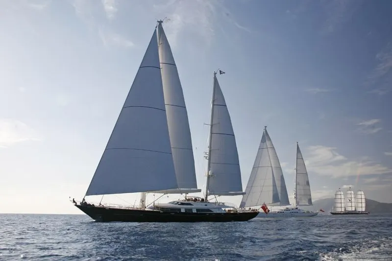 Tamsen Yacht Photos Pics Sailing yachts on the ocean, featuring a 2007 Perini Navi 52M model.