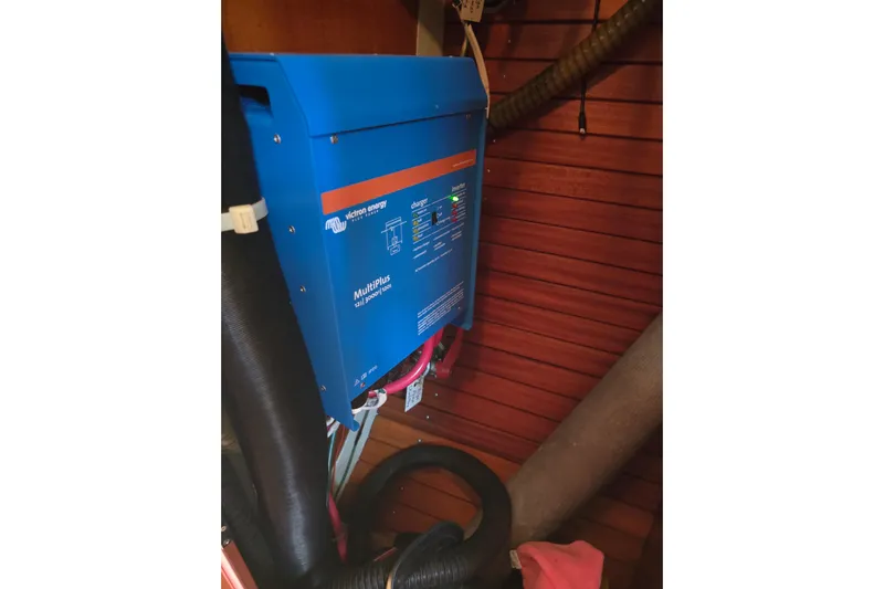 Georgia B Yacht Photos Pics Victron Energy MultiPlus inverter in 2000 Hallberg-Rassy 42F Mk II yacht.