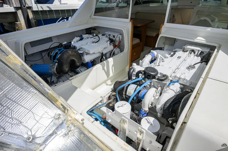 Mr. Toad Yacht Photos Pics Bertram 31 Mr. Toad - Engine Area