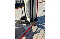 Close-up of rigging on 2007 Latitude 46 Tofinou 7 sailboat deck.