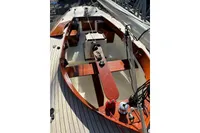 2007 Latitude 46 Tofinou 7 sailboat interior with wooden finish and rigging details.