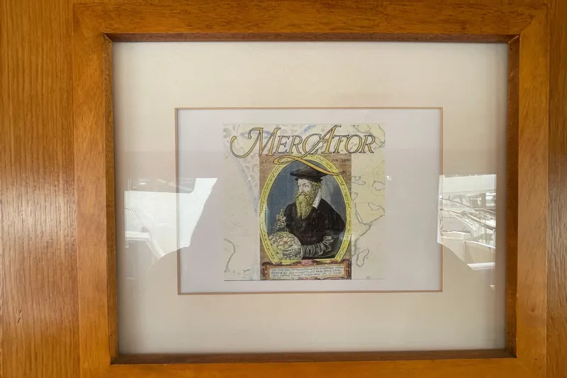 Mercator Yacht Photos Pics Framed Mercator illustration on Grand Banks 42 Classic, 1985 model.