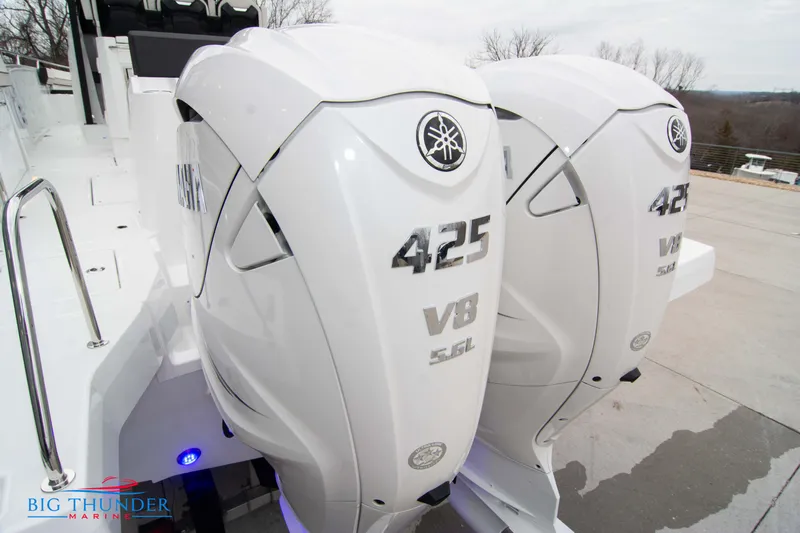  Yacht Photos Pics 2023 Jeanneau Leader 10.5 CC with twin Yamaha 425 V8 engines.