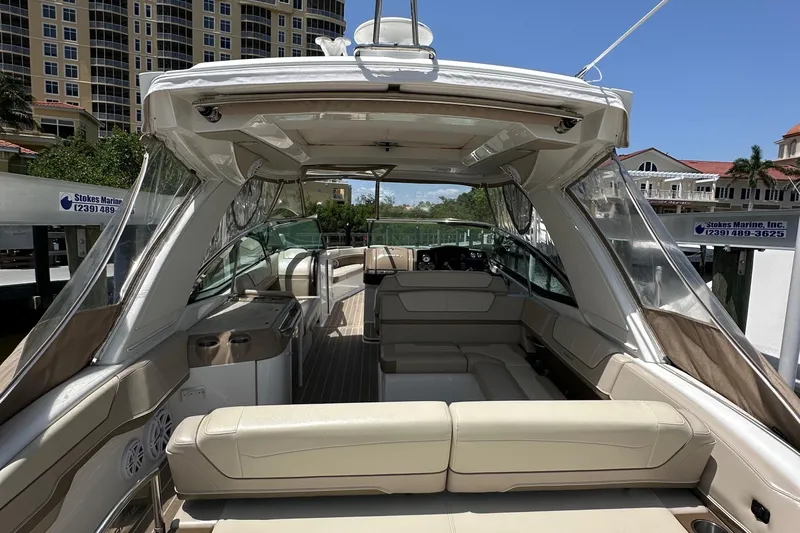  Yacht Photos Pics 2019 Formula 350 Crossover Bowrider with spacious seating and modern design.