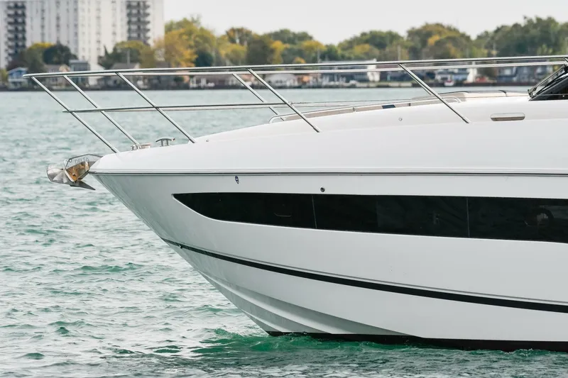  Yacht Photos Pics Luxury Princess V50 yacht cruising on water, 2022 model.