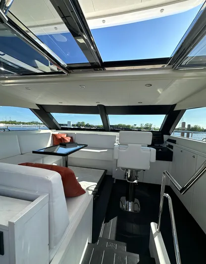 Lucy Penguin Yacht Photos Pics Luxurious interior of 2019 Van der Valk BeachClub 600 yacht with panoramic windows.