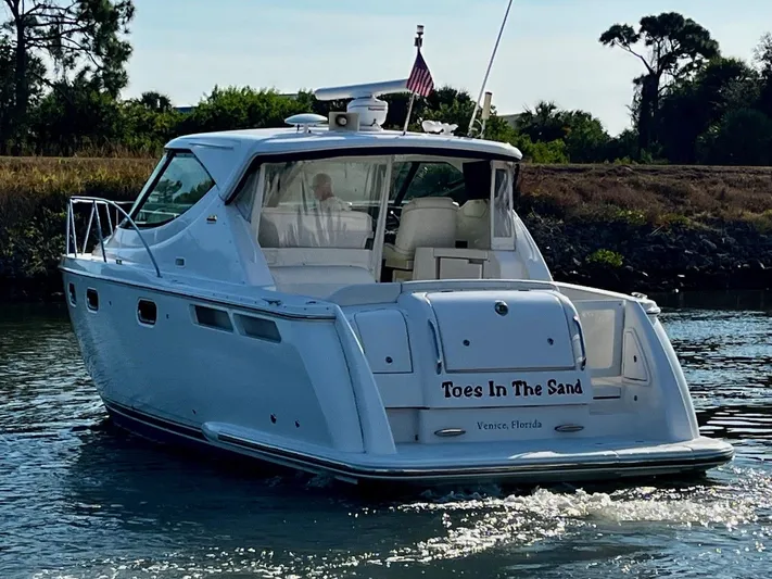" Toes In The Sand " Yacht Photos Pics 2011 Tiara Yachts Sovran on the water in Florida.