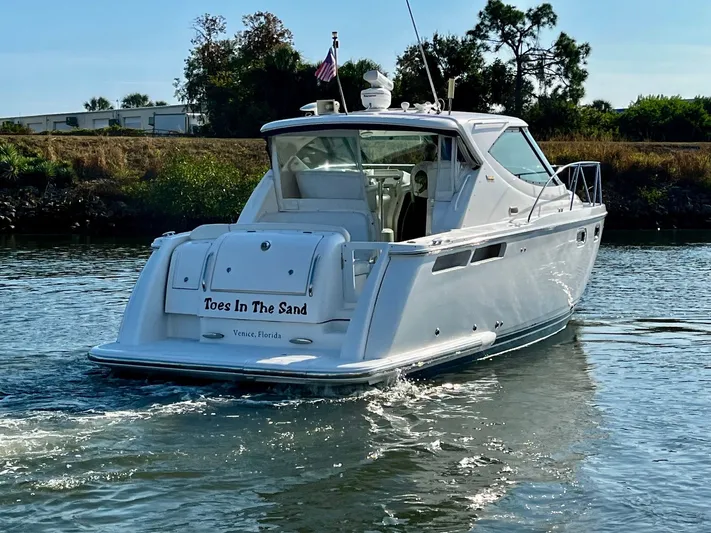 " Toes In The Sand " Yacht Photos Pics 2011 Tiara Yachts Sovran on the water in Florida.