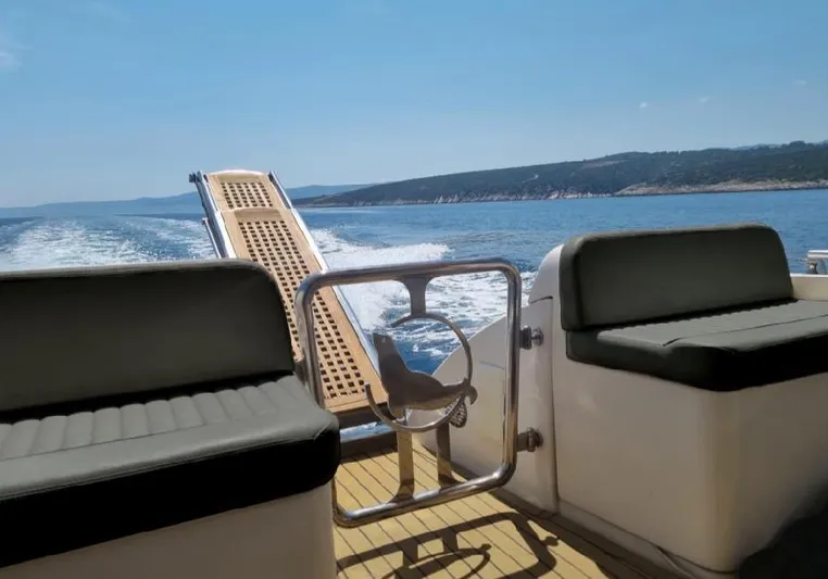 450 Rs Yacht Photos Pics Luxury Monachus 450 RS yacht deck with scenic ocean view, 2026 model.