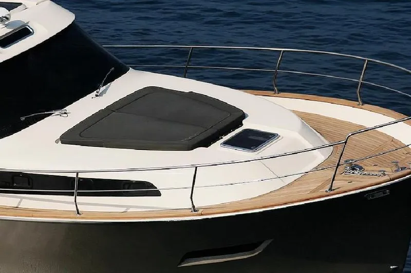 450 Rs Yacht Photos Pics Luxury Monachus 450 RS yacht deck, 2026 model, with sleek design and ocean backdrop.