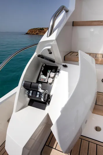  Yacht Photos Pics Control panel on 2020 Princess F70 yacht, featuring sleek design and modern technology.