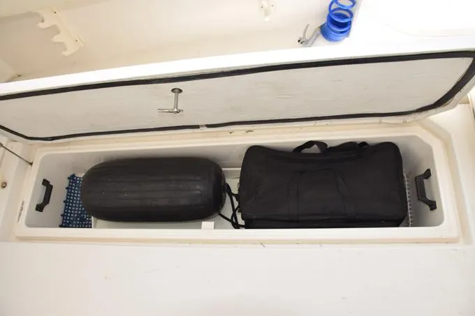 Rahiti Yacht Photos Pics Underdeck fish box, port