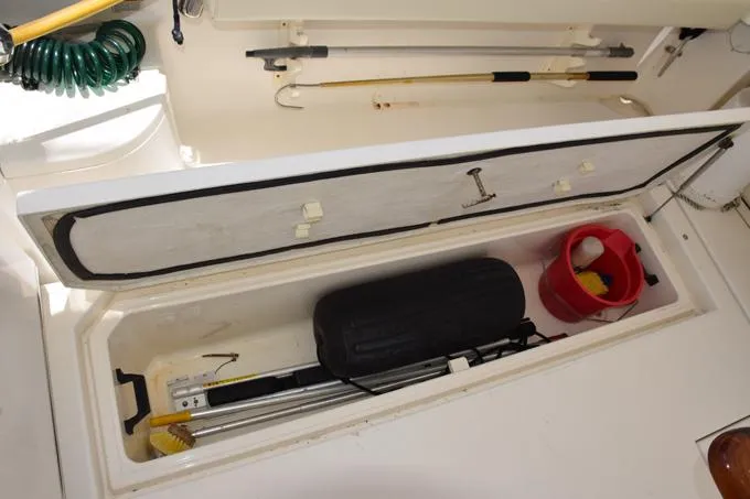 Rahiti Yacht Photos Pics Underdeck fish box, starboard