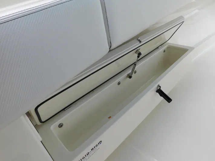  Yacht Photos Pics Open storage compartment on 2013 Hydra-Sports 4200 Siesta boat.