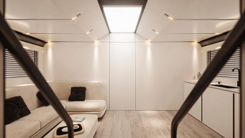  Yacht Photos Pics Luxurious interior of 2024 Cantieri di Pisa 80 Veloce yacht, featuring modern design and elegant furnishings.