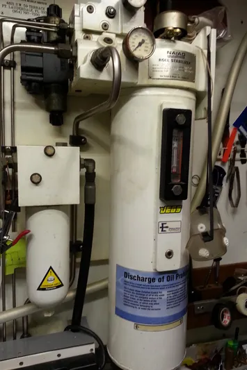 Elizabeth Yacht Photos Pics Engine room equipment on a 1989 DeFever 57 POC Motor Yacht.