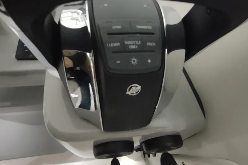  Yacht Photos Pics Control panel of 2015 Boston Whaler 285 Conquest boat, featuring various operational buttons.