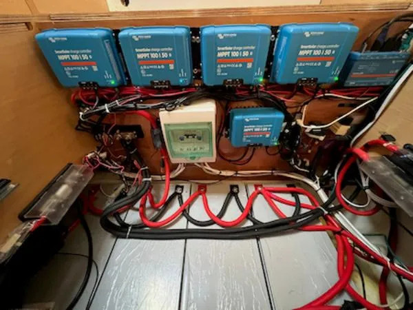 Angels Share Yacht Photos Pics Electrical system of a 2015 Lagoon 450 F yacht.