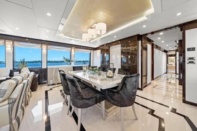Obsession Yacht Photos Pics Dining Area