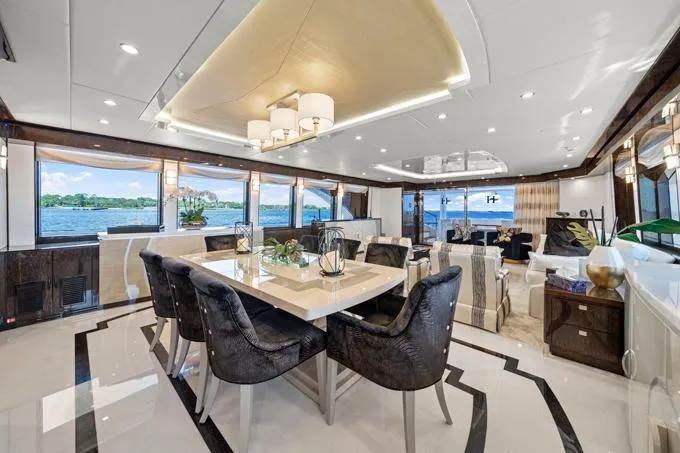 Obsession Yacht Photos Pics Dining Area