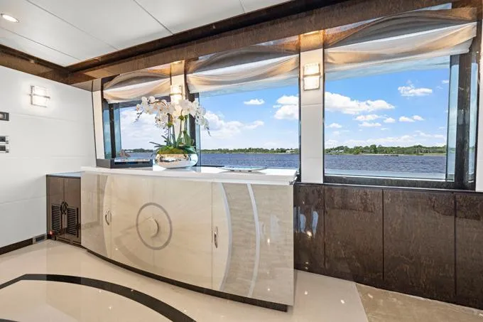 Obsession Yacht Photos Pics Stbd. Side Storage Credenza