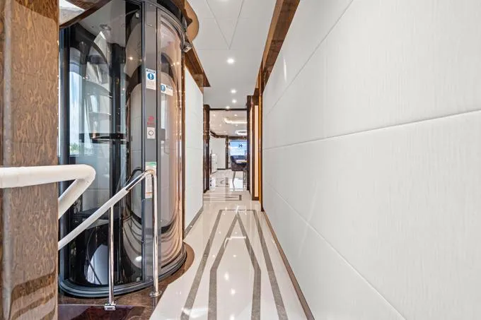 Obsession Yacht Photos Pics Main Deck Elevator Landing