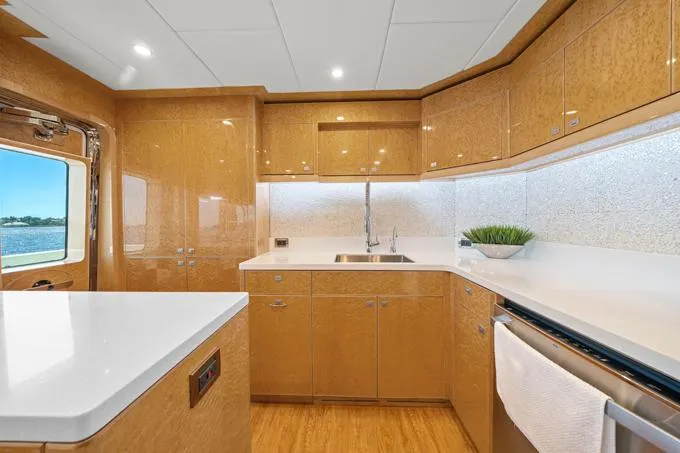 Obsession Yacht Photos Pics Galley Looking Forward