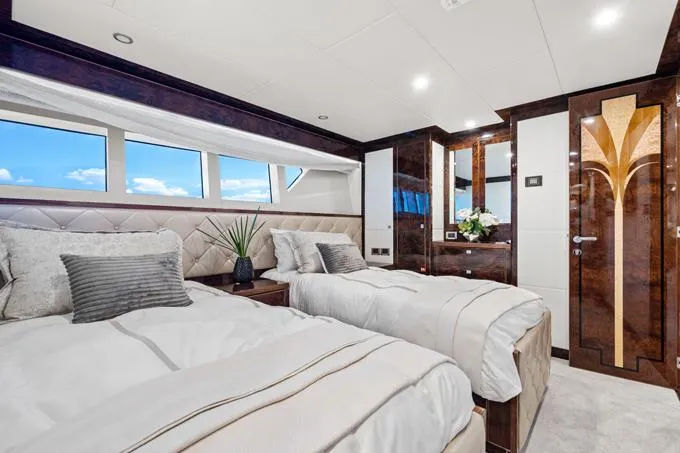 Obsession Yacht Photos Pics Port Side Guest Cabin