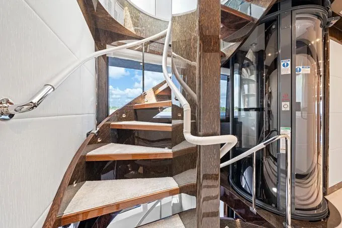 Obsession Yacht Photos Pics Steps to Skylounge