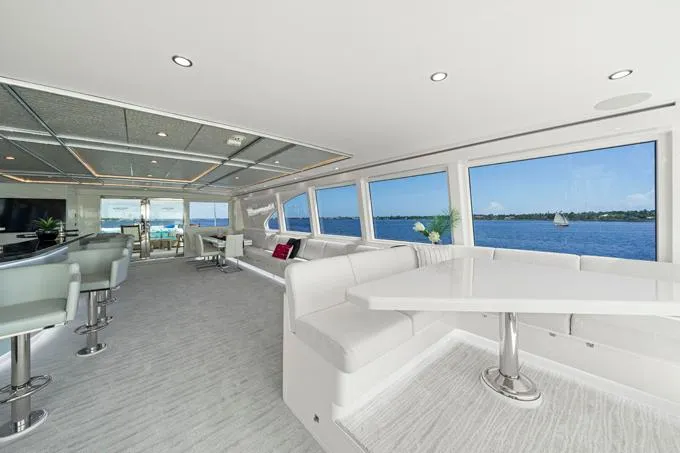 Obsession Yacht Photos Pics Skylounge Looking Aft