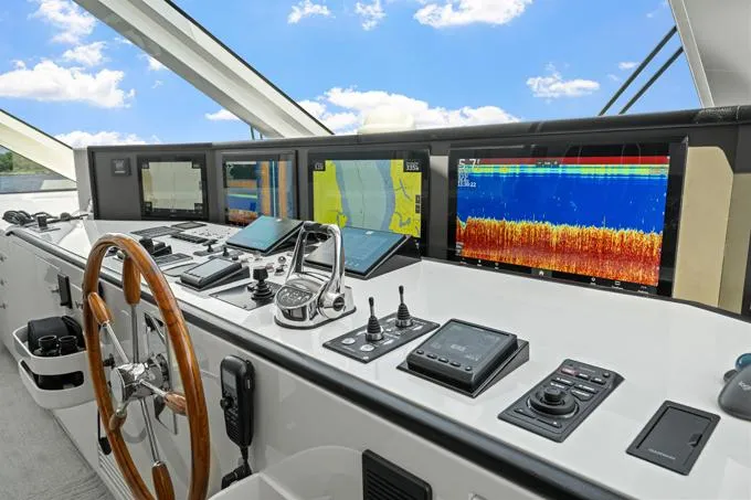 Obsession Yacht Photos Pics Helm Detail